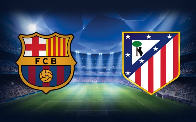 Foto do jogo entre Barcelona x Atlético de Madrid pela Copa do Rei