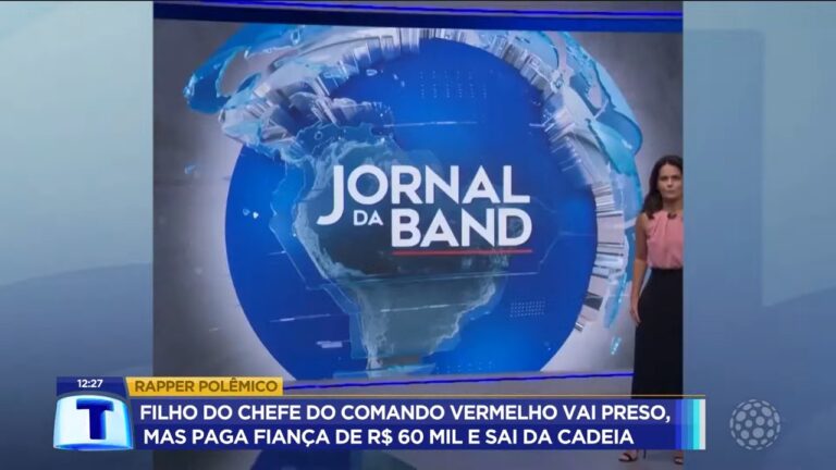 Foto do programa Tribuna da Massa pirateando imagens do Jornal da Band