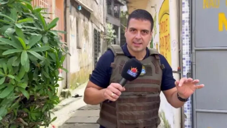 Foto de Marcelo Castro na TV Aratu, afiliada do SBT