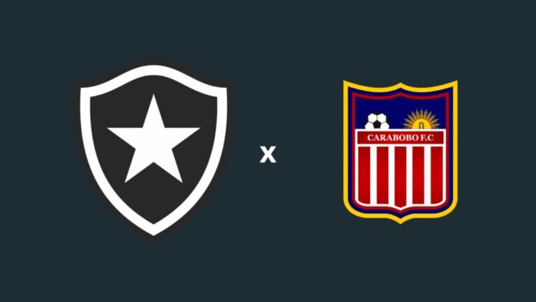 Foto dos escudos de Botafogo e Carabobo