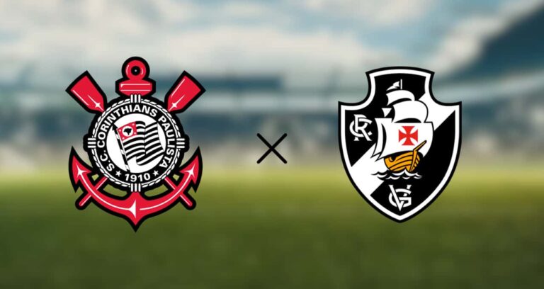 Foto dos escudos de Corinthians e Vasco
