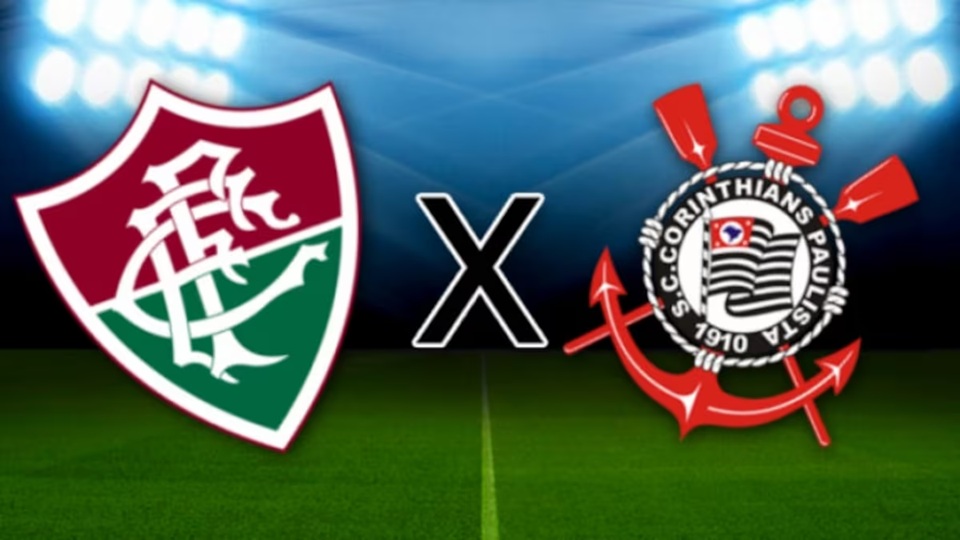Foto dos escudos do Fluminense e do Corinthians