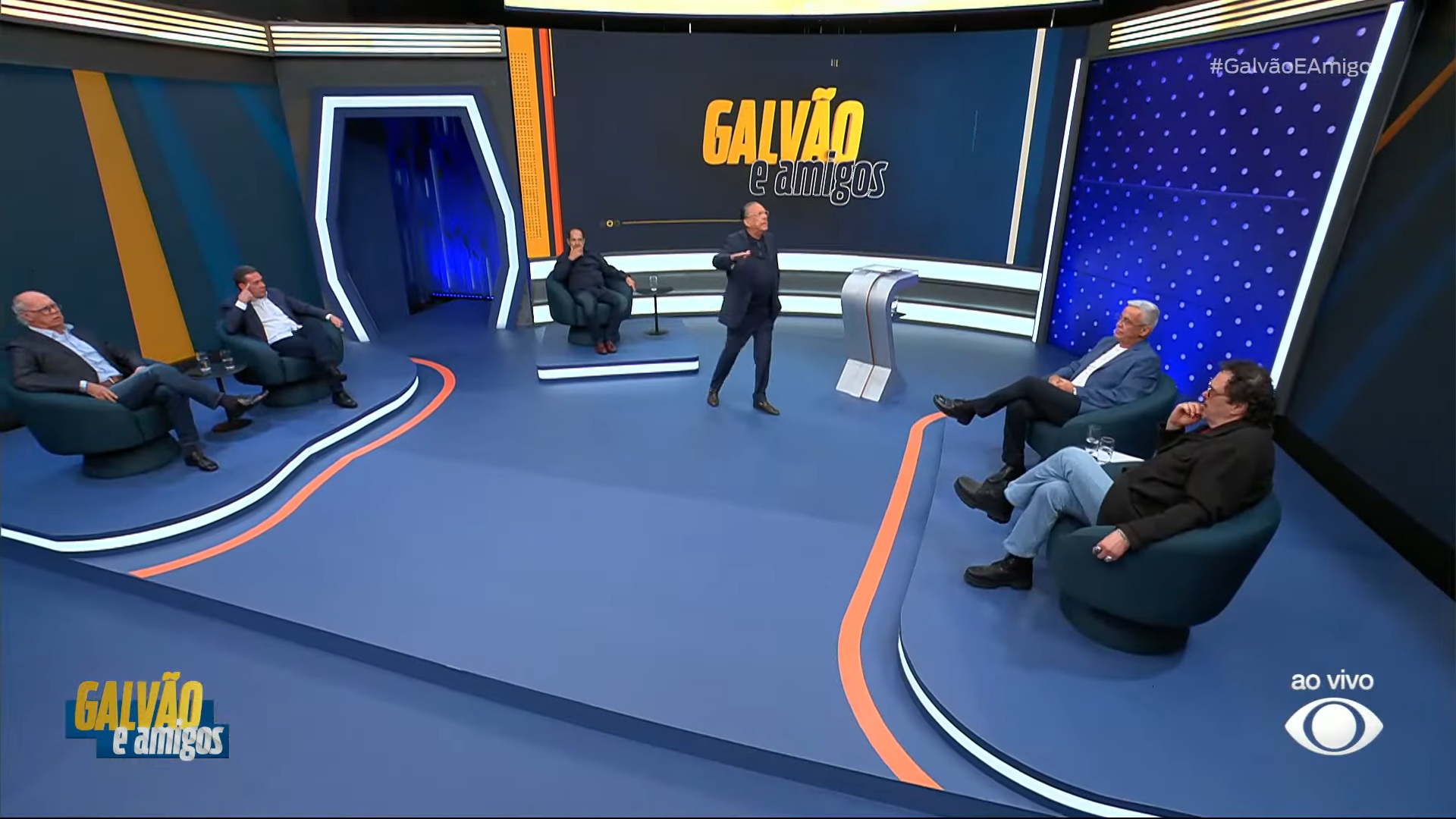 Foto de trecho do programa Galvão e Amigos