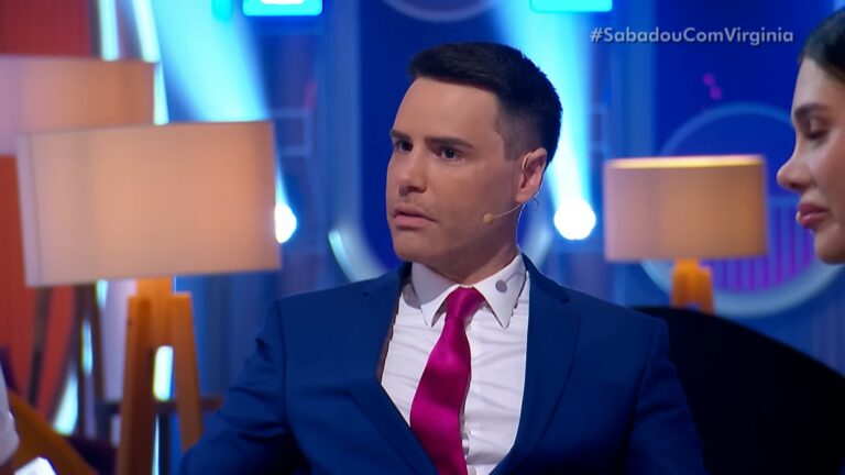 Foto de Luiz Bacci no programa Sabadou com Virginia
