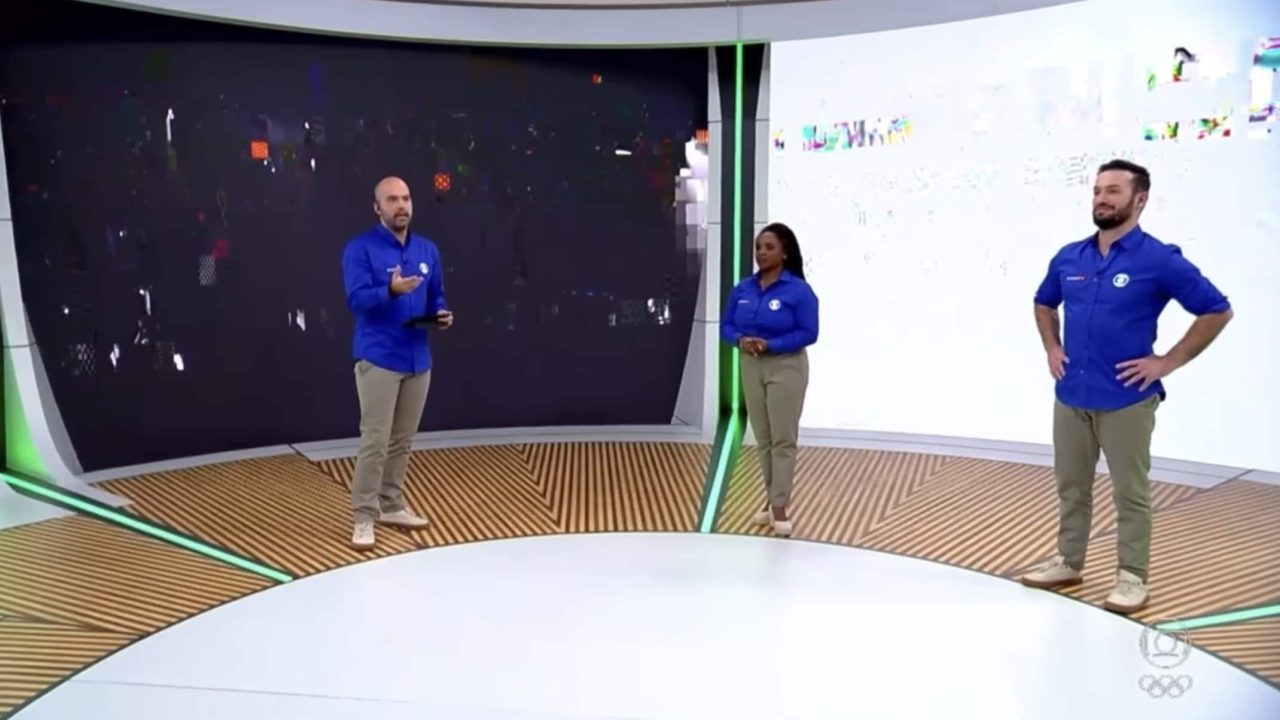 Telão da Globo teve problemas técnicos durante o Esporte Espetacular (foto: Reprodução/TV Globo)