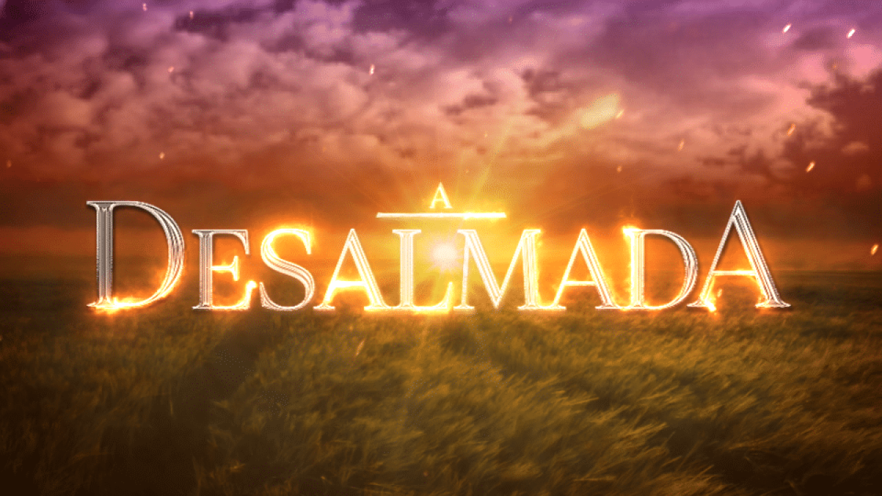 Imagem com logotipo da novela A Desalmada