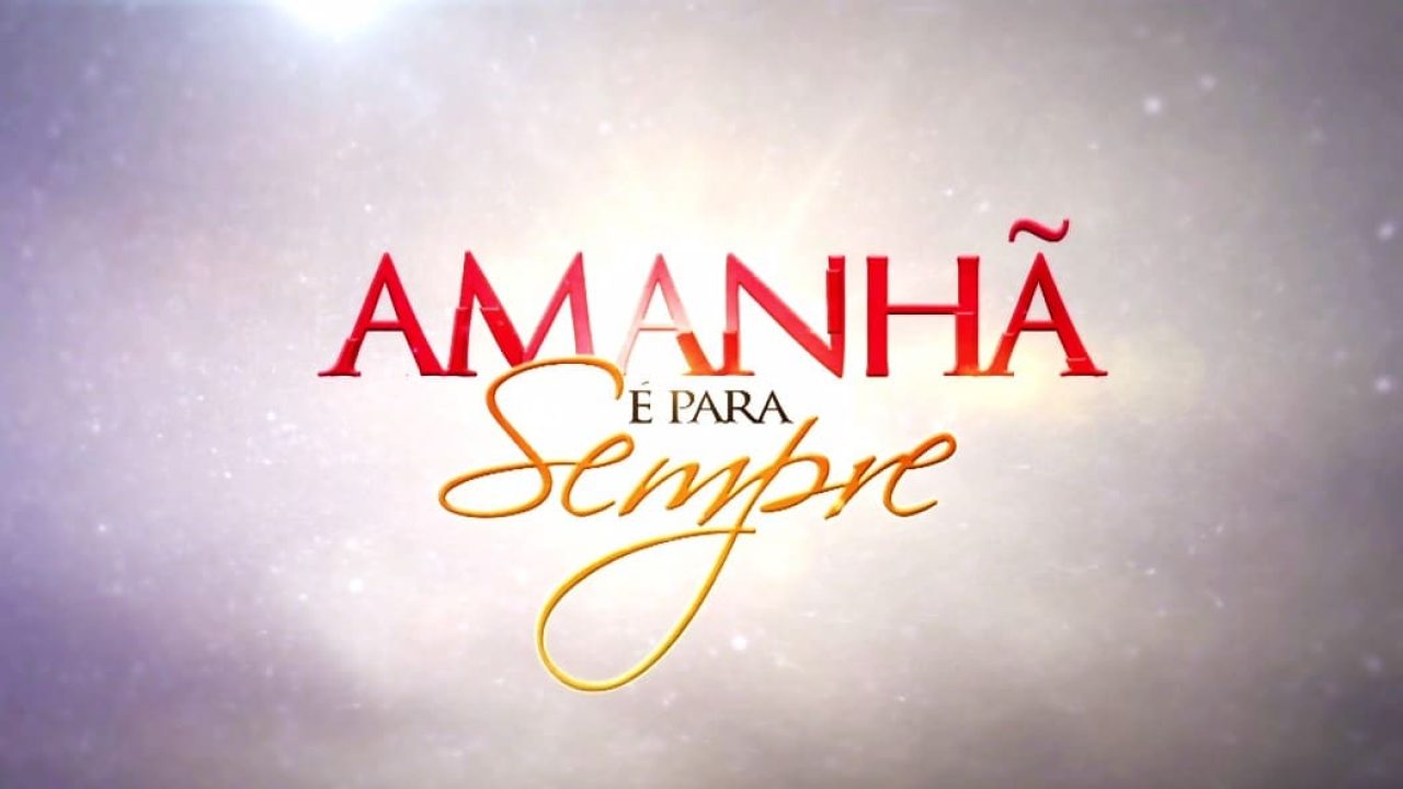 Imagem com logotipo da novela Amanhã é Para Sempre, do SBT