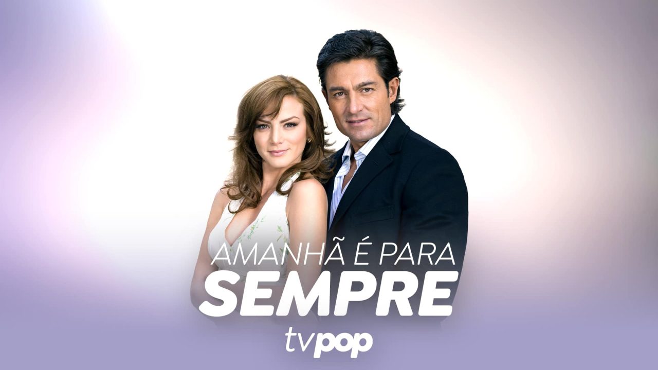 Imagem com arte da novela Amanhã é Para Sempre, do SBT