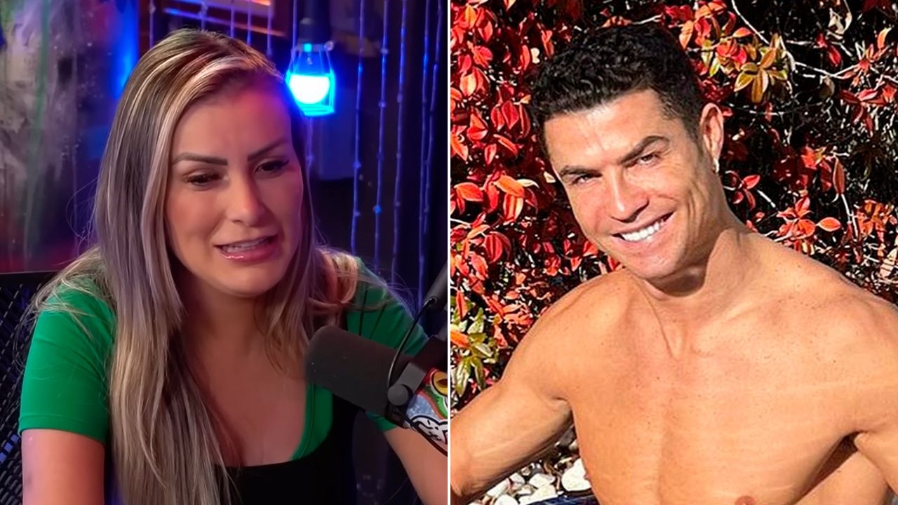 Imagem com montagem das fotos de Andressa Urach e Cristiano Ronaldo