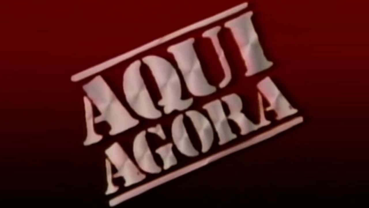 Imagem com logotipo do programa Aqui Agora