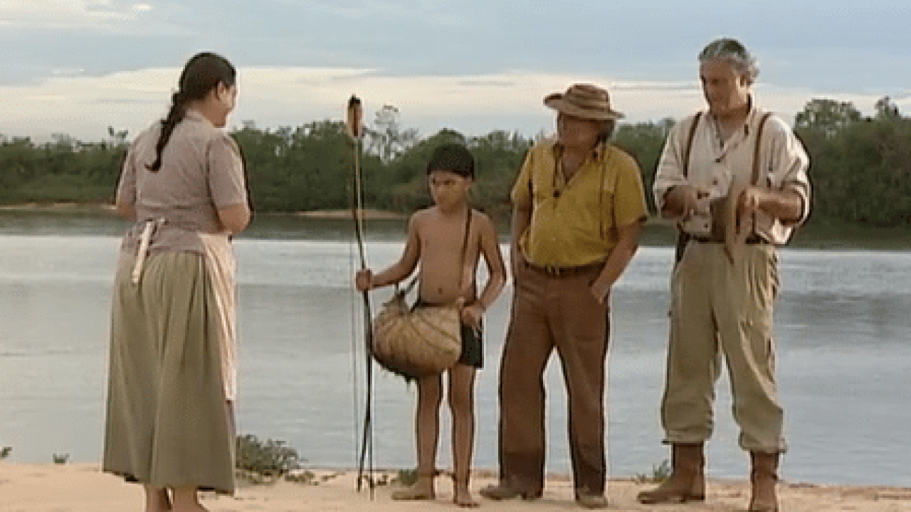 Bruno e Zé do Araguaia conseguem convencer Magu a deixar Rafael ir morar com eles em O Rei do Gado