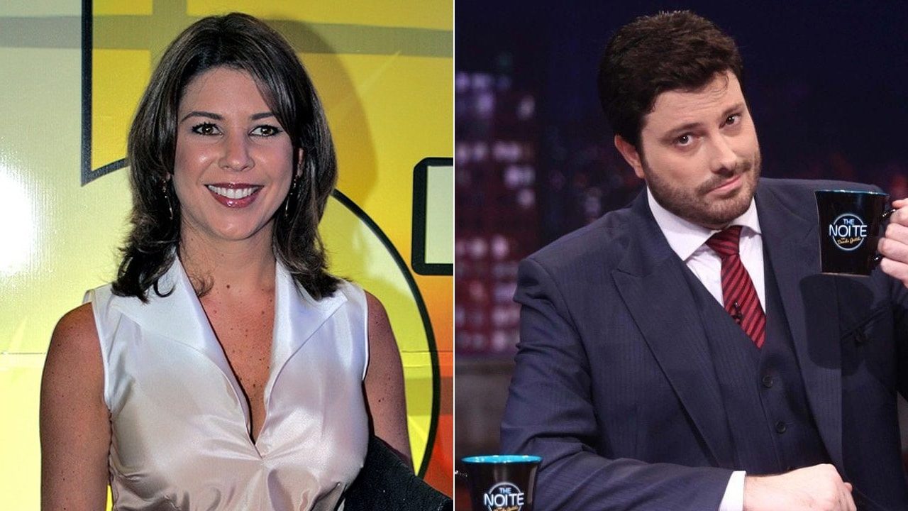 Imagem com montagem das fotos de Daniela Beyruti e Danilo Gentili