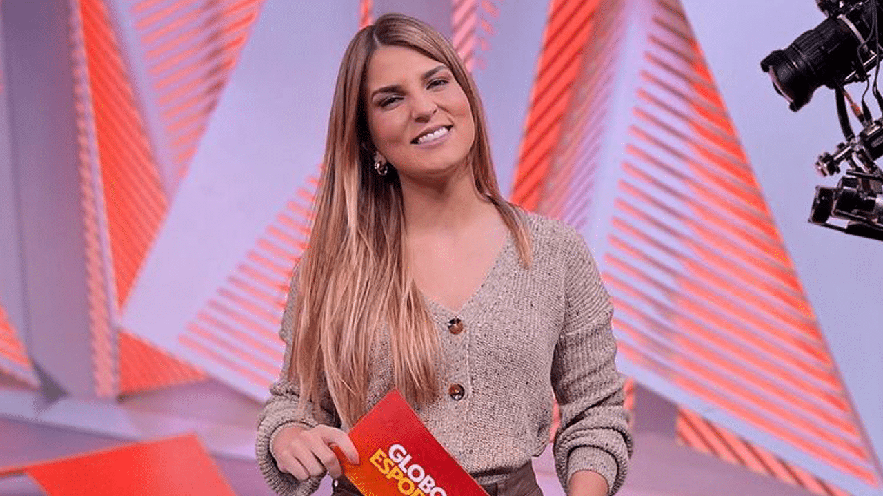 Imagem com foto da apresentadora e repórter esportiva Gabriela Ribeiro