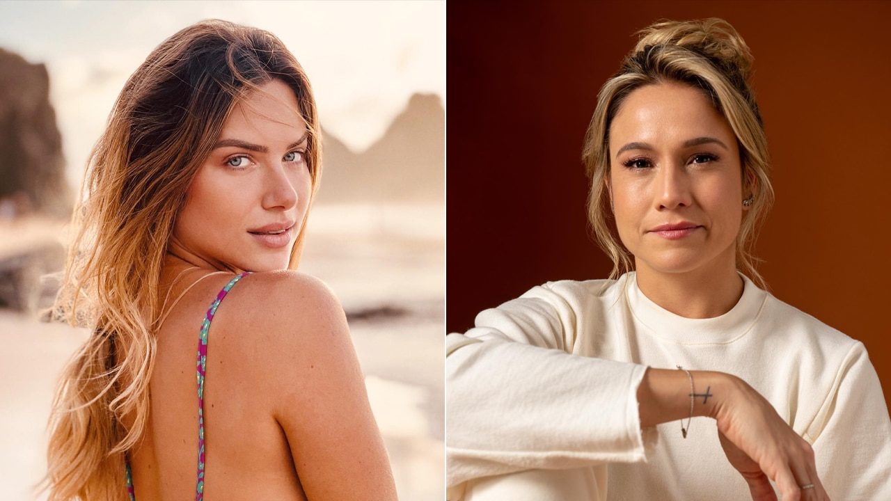 Imagem com montagem das fotos de Giovanna Ewbank e Fernanda Gentil