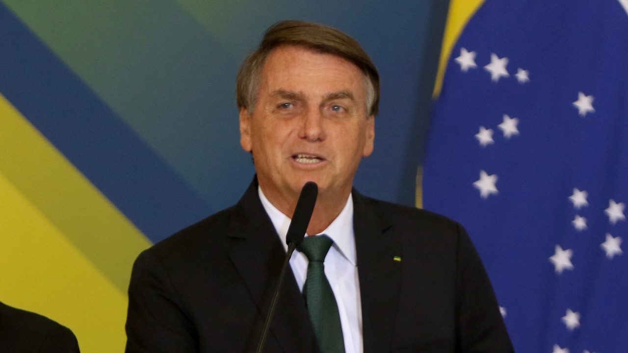 Imagem com foto do presidente Jair Bolsonaro