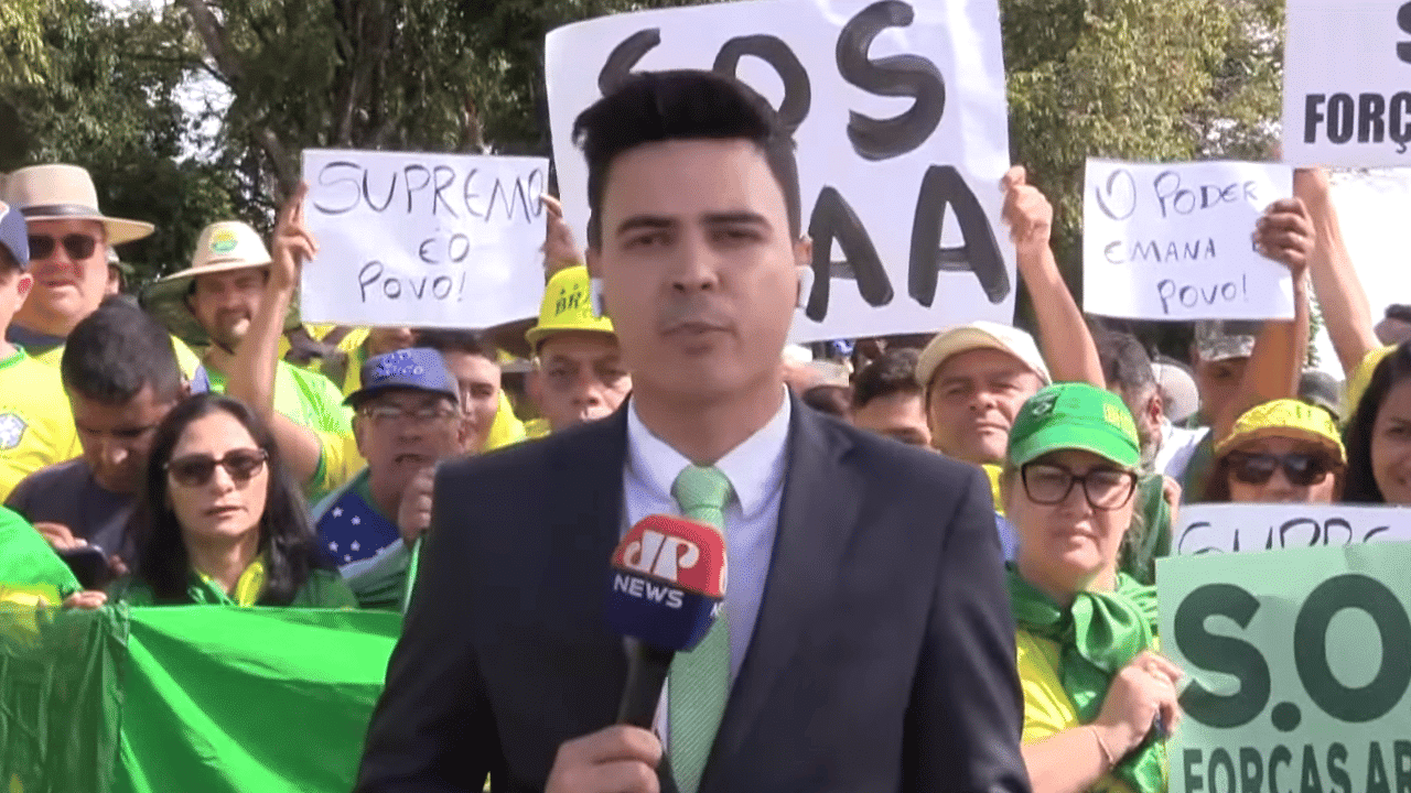 Imagem com foto de Bruno Pinheiro, repórter da Jovem Pan em Brasília