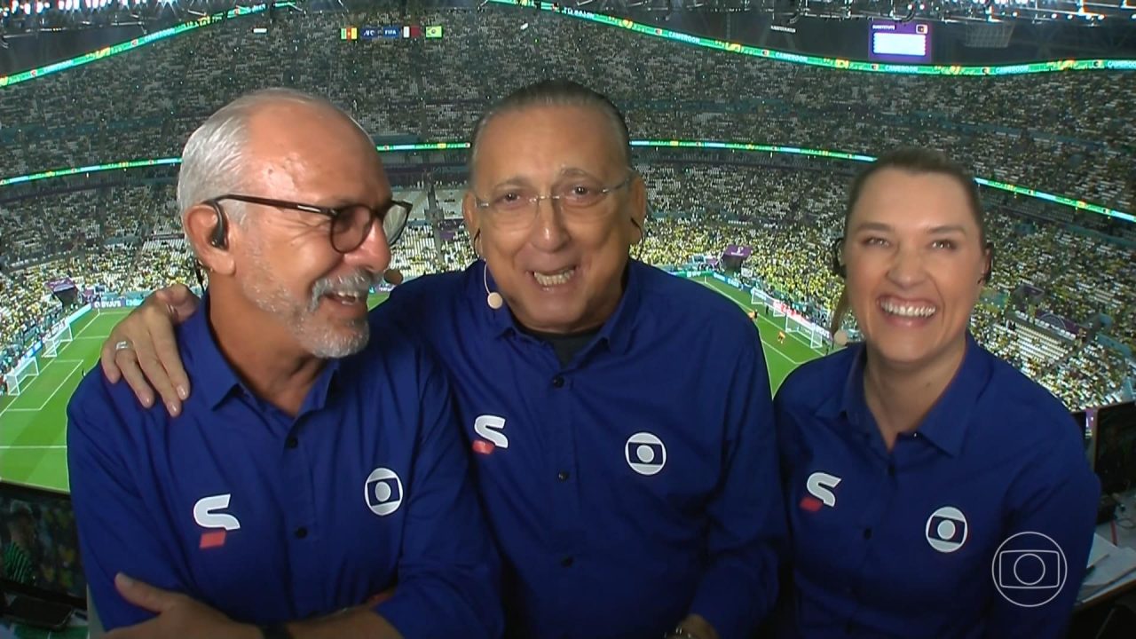 Foto do time de Brasil x Camarões na Globo