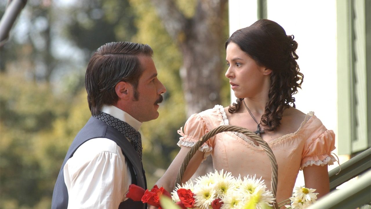 Imagem com foto dos atores Leopoldo Pacheco e Bianca Rinaldi em cena da novela A Escrava Isaura