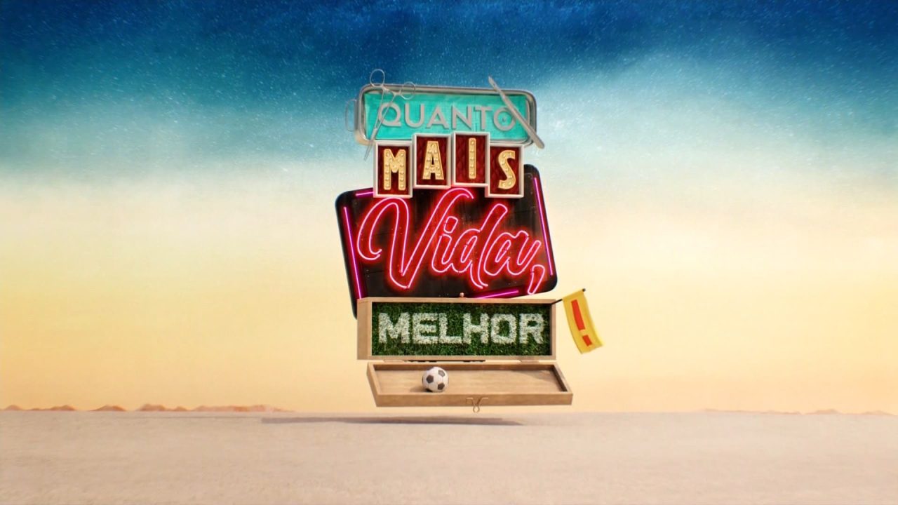 Imagem com o logotipo da novela Quanto Mais Vida, Melhor!, da Globo