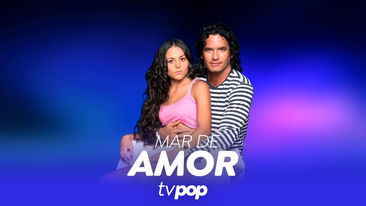 Imagem com arte da novela Mar de Amor, que vai ao ar de segunda a sexta no SBT