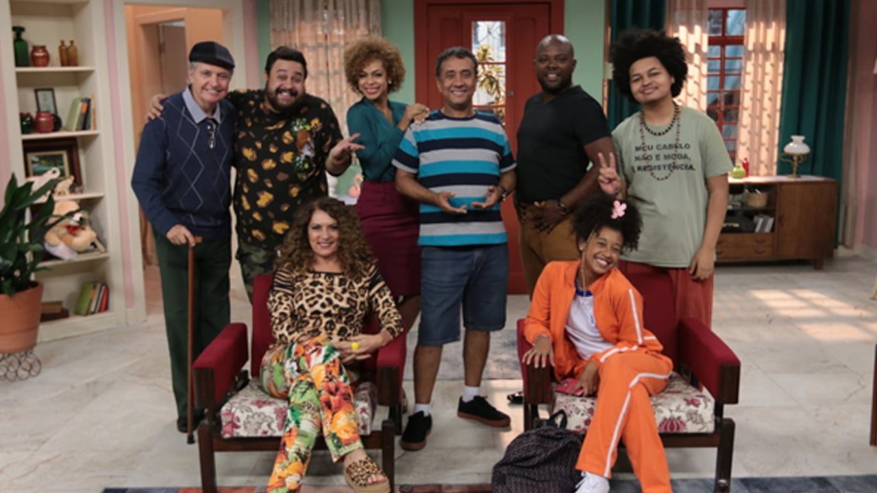 Imagem com foto do elenco da série O Dono do Lar