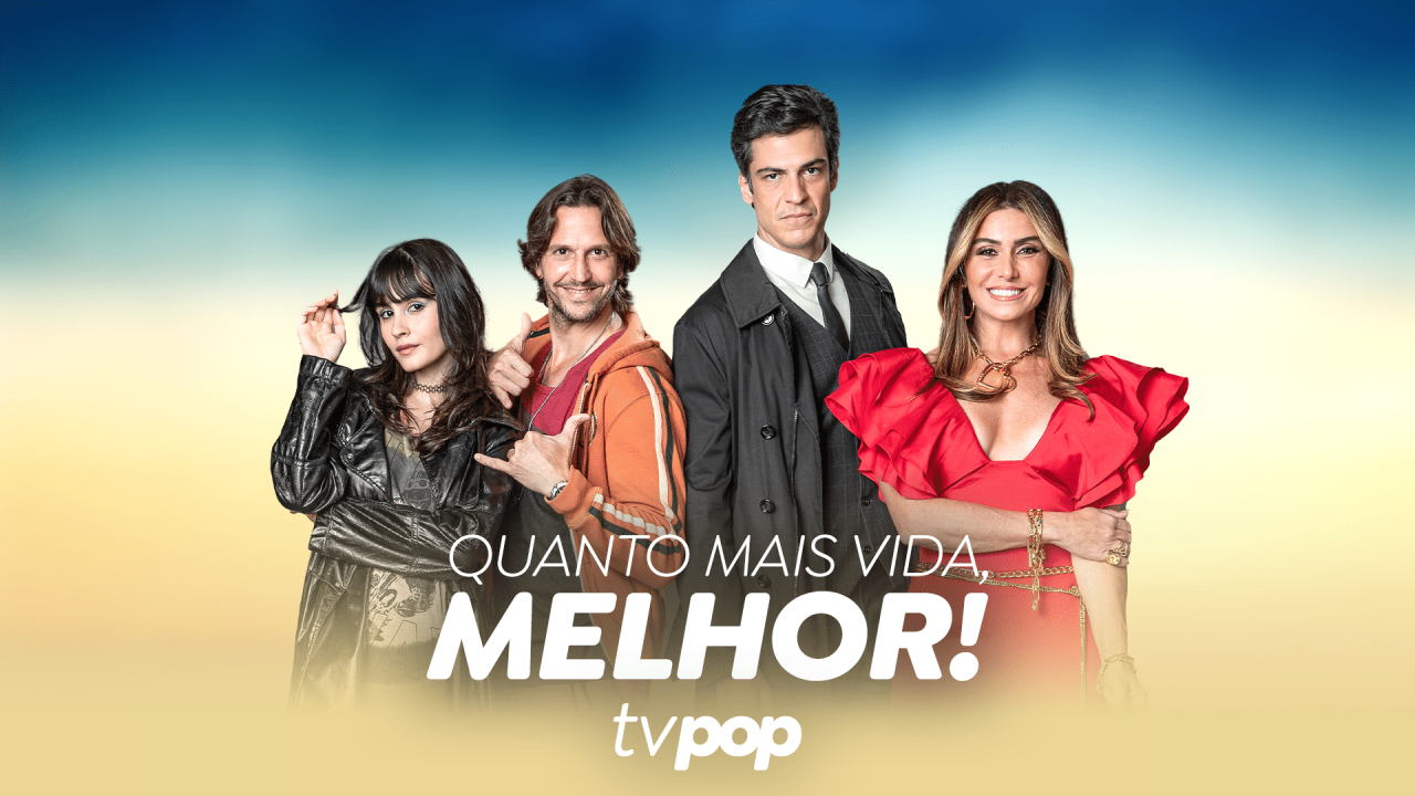 Imagem com arte com as fotos dos atores Vladimir Brichta, Giovanna Antonelli, Mateus Solano e Valentina Herszage