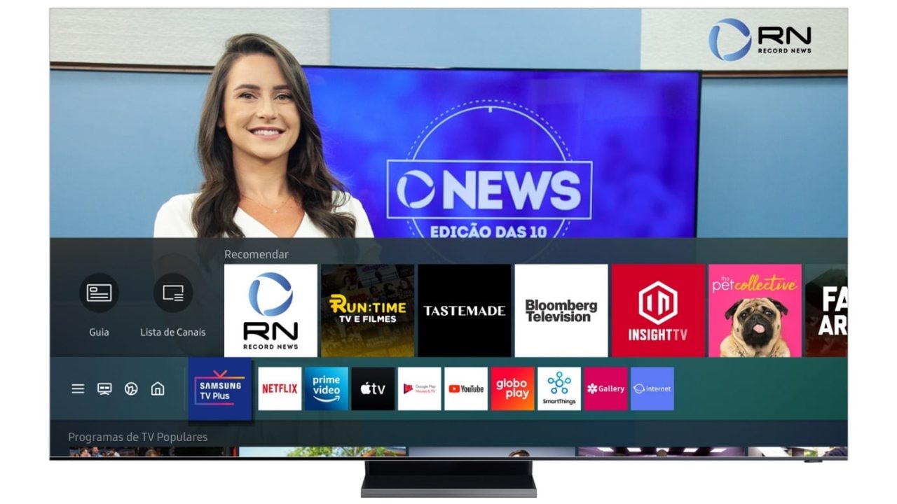 Samsung TV Plus estreia sinal da Record News e mais dois canais (foto: Divulgação)