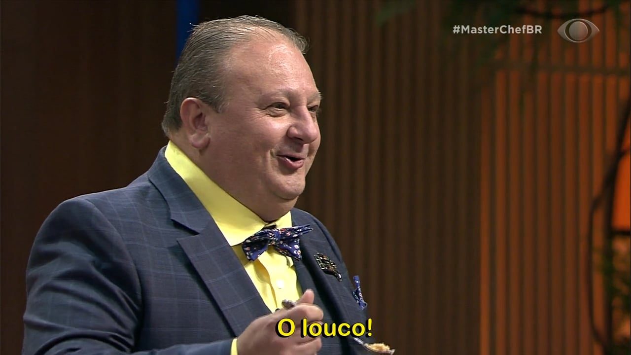 Erick Jacquin imitou Faustão no MasterChef Brasil (foto: Reprodução/Band)