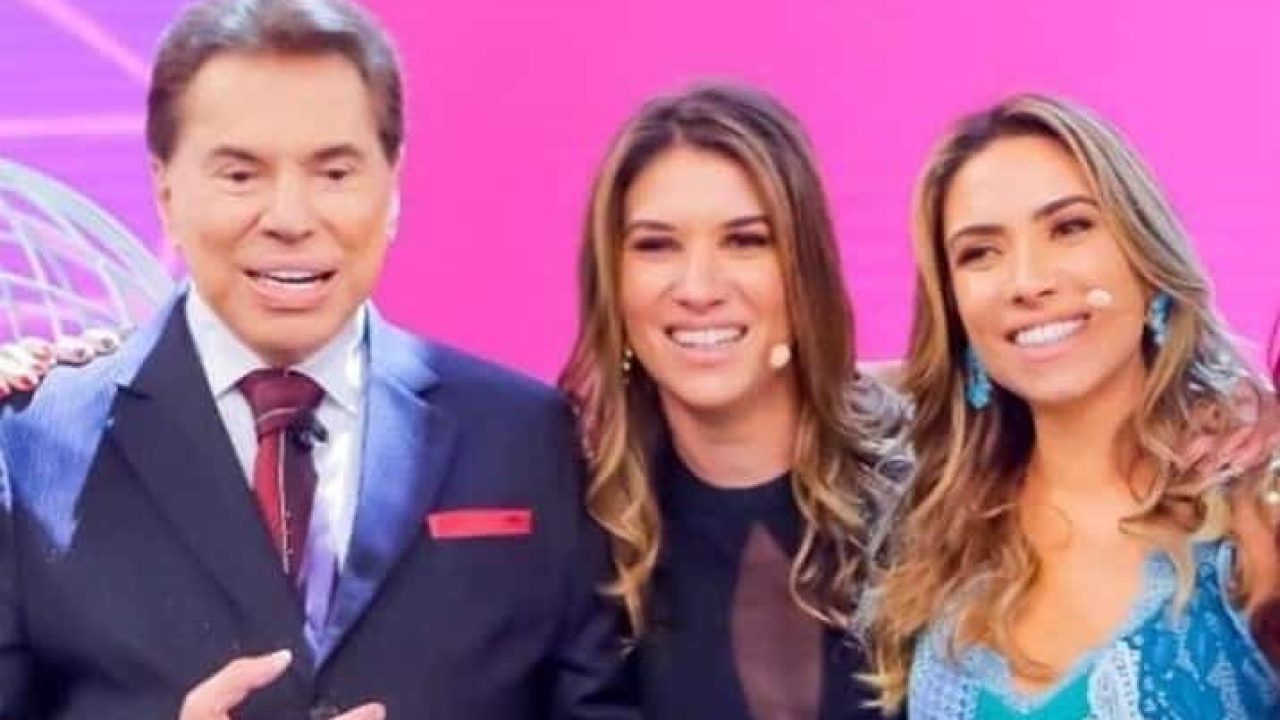 Imagem com foto de Silvio Santos, Rebeca e Patricia