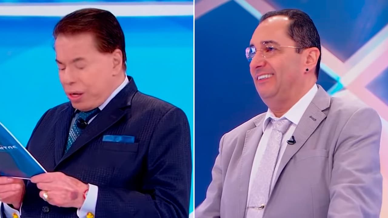 Imagem com montagem das fotos de Silvio Santos e Jorge Kajuru