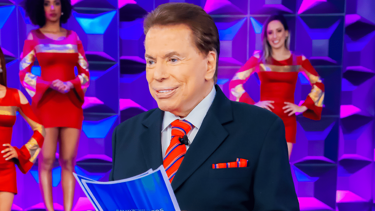 Imagem com foto do apresentador Silvio Santos