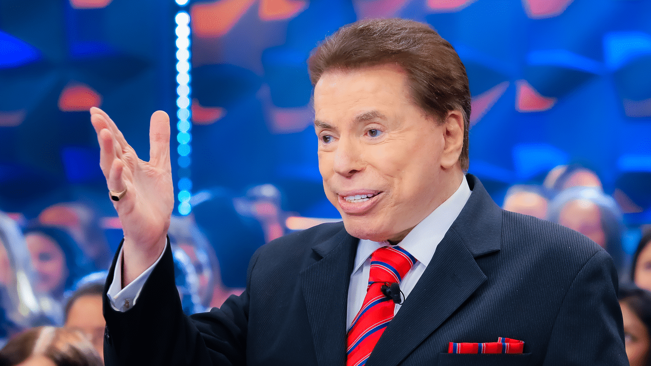 Imagem com foto do apresentador Silvio Santos