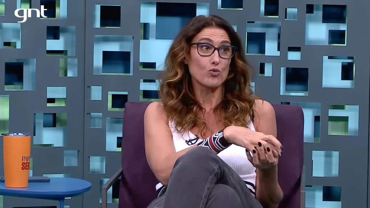 Foto do participação de Paola Carosella no programa Papo de Segunda, do GNT