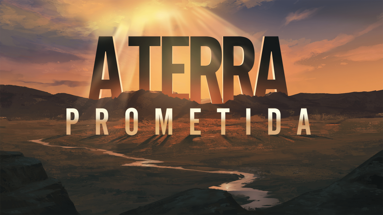 Logotipo da novela bíblica A Terra Prometida