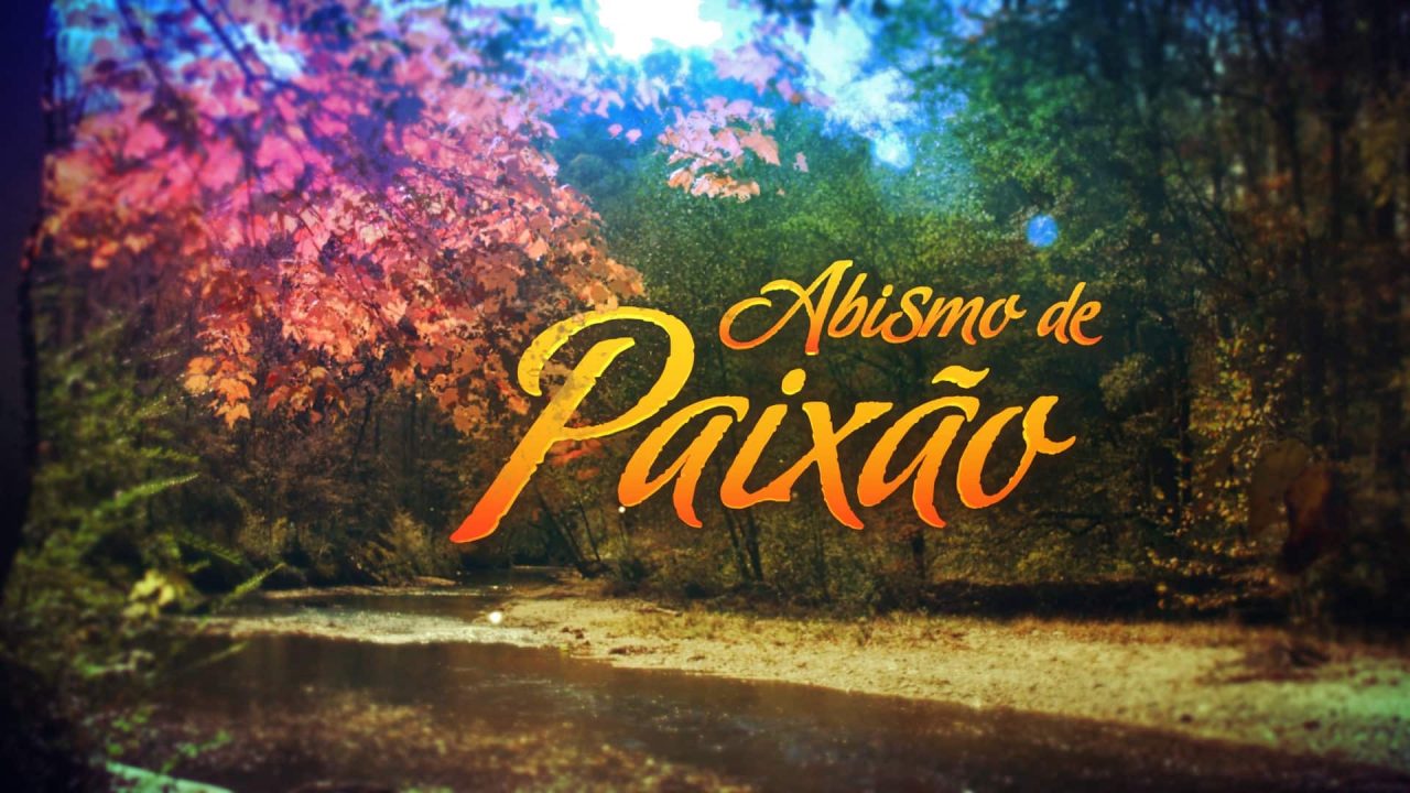 Imagem com logotipo da novela Abismo de Paixão, do SBT