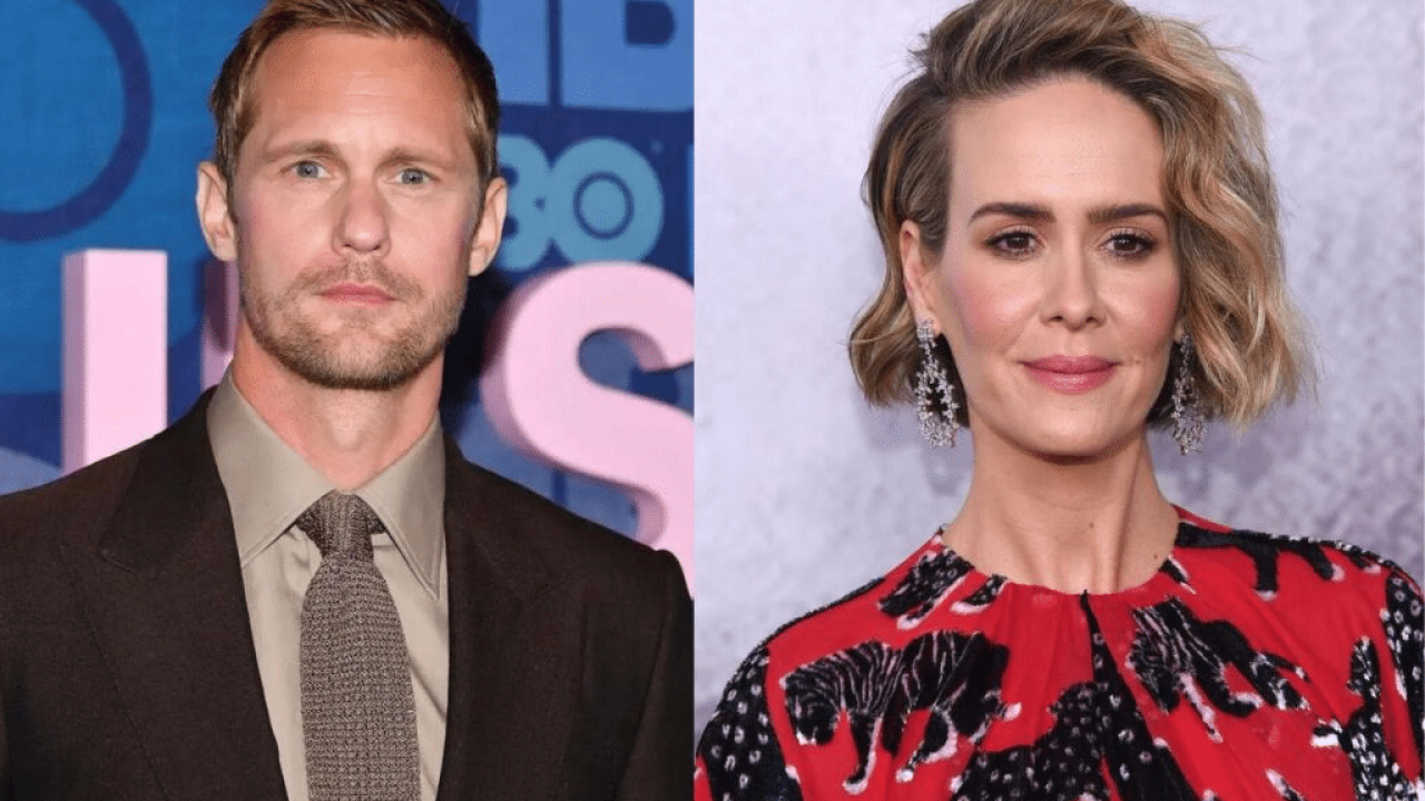 Foto de Alexander Skarsgård e Sarah Paulson, novos protagonistas de Sr. & Sra. Smith