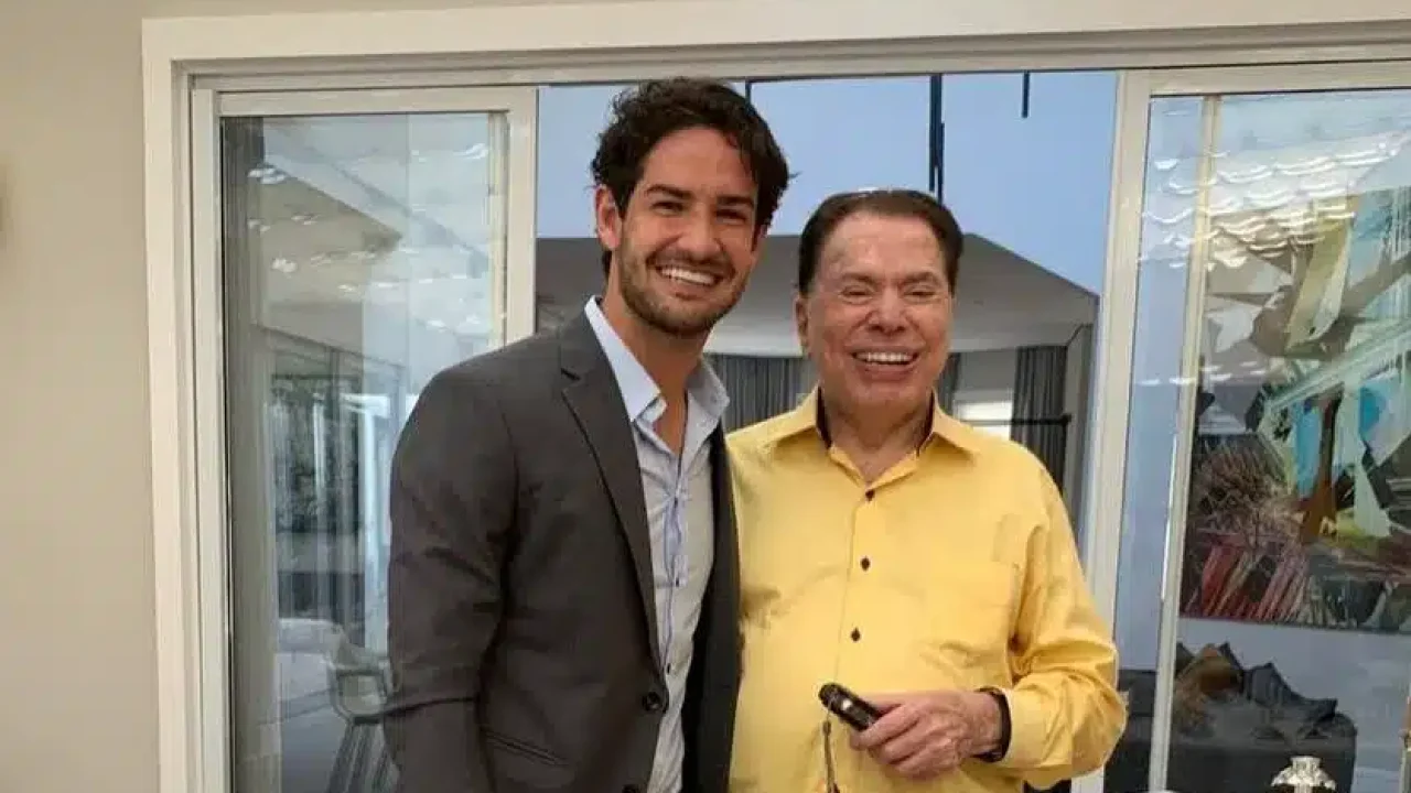 Foto de Alexandre Pato e Silvio Santos