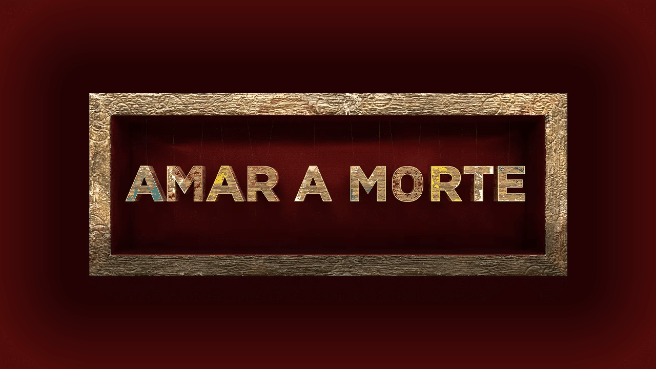 Imagem com logotipo da novela Amar a Morte