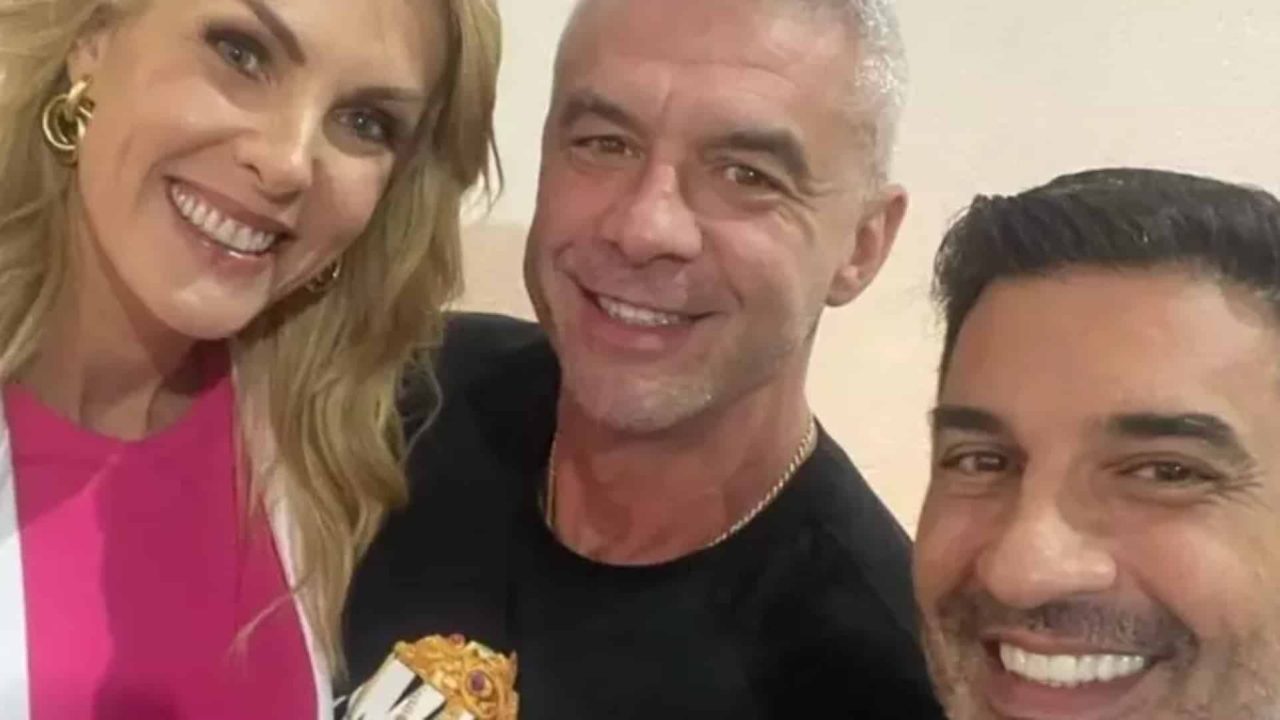 Foto de Ana Hickmann, Alexandre Correa e Edu Guedes