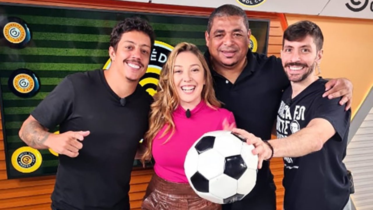 Renato Albani, Paula Vilhena, Vampeta e Rudy Landucci vão apresentar o esportivo do Comedy Central e da Jovem Pan (foto: Divulgação)