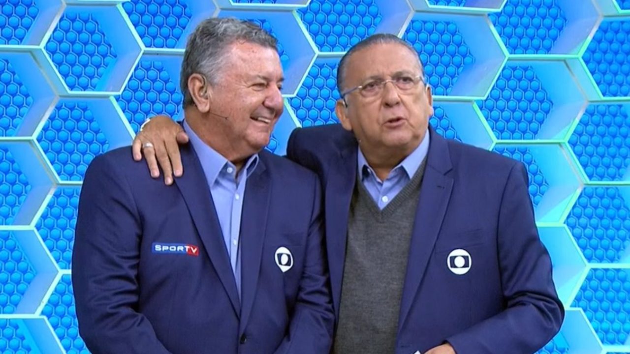 Foto de Arnaldo Cezar Coelho e Galvão Bueno