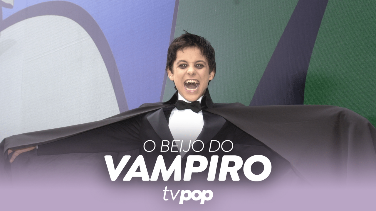 Imagem com arte da novela O Beijo do Vampiro