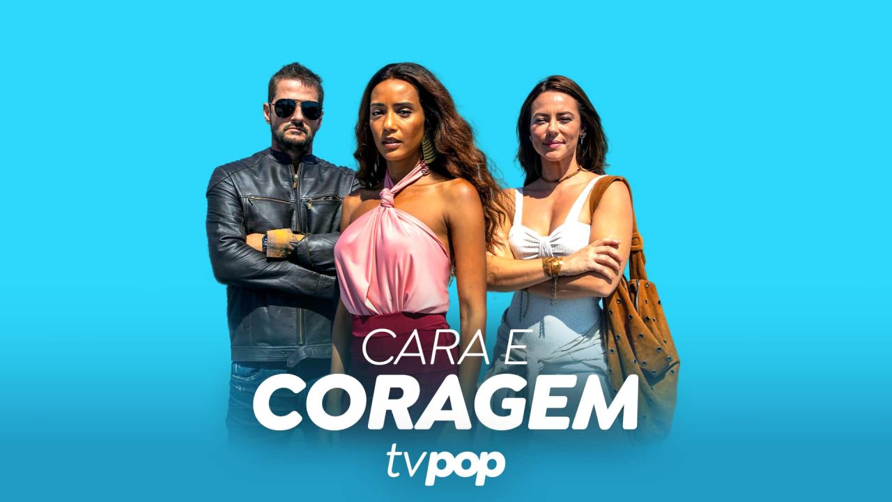 Imagem com arte da novela Cara e Coragem