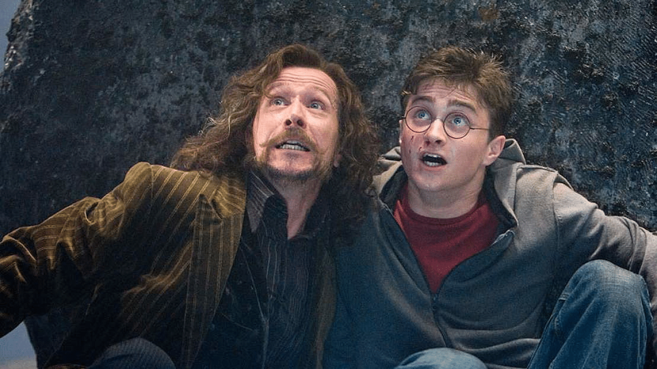 Foto de Gary Oldman e Daniel Radcliffe em Harry Potter