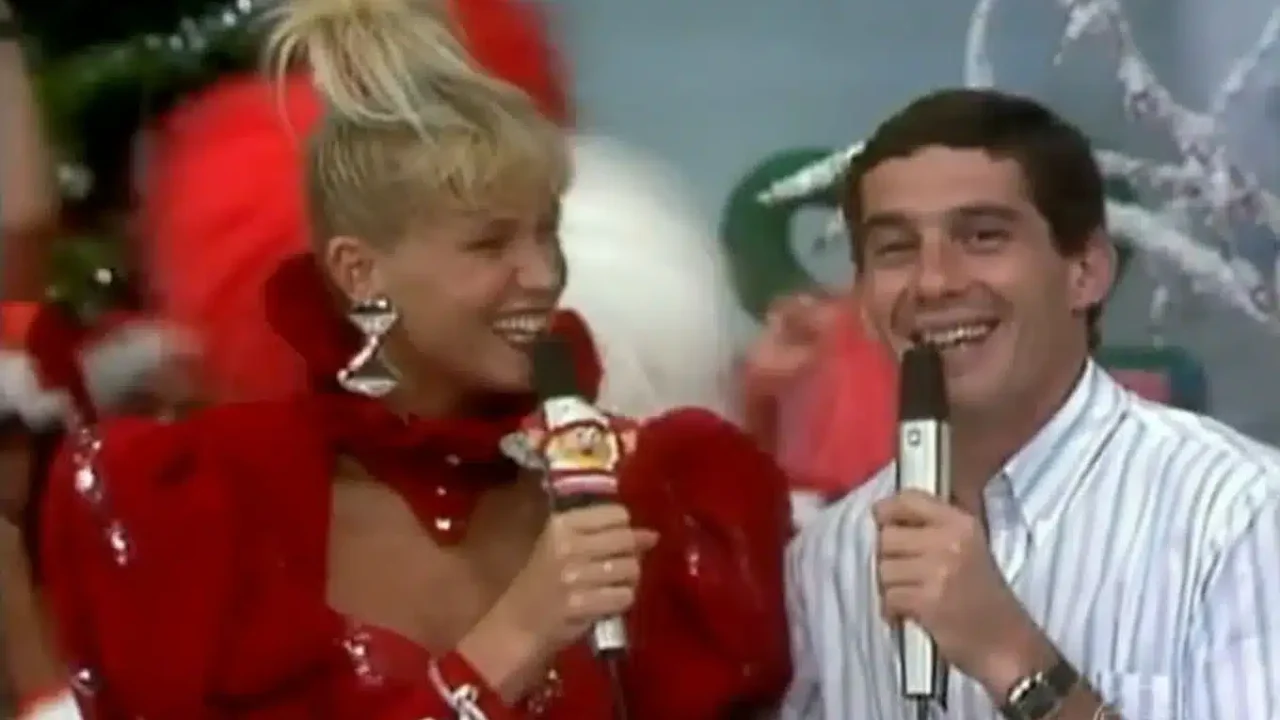 Foto de Ayrton Senna e Xuxa Meneghel