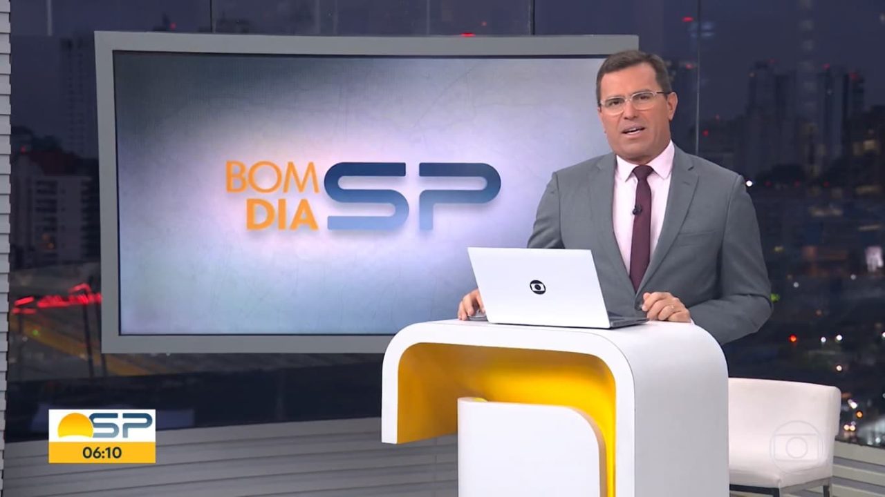 Rodrigo Bocardi no Bom dia SP de 27 de agosto: maior audiência do ano (foto: Reprodução/TV Globo)