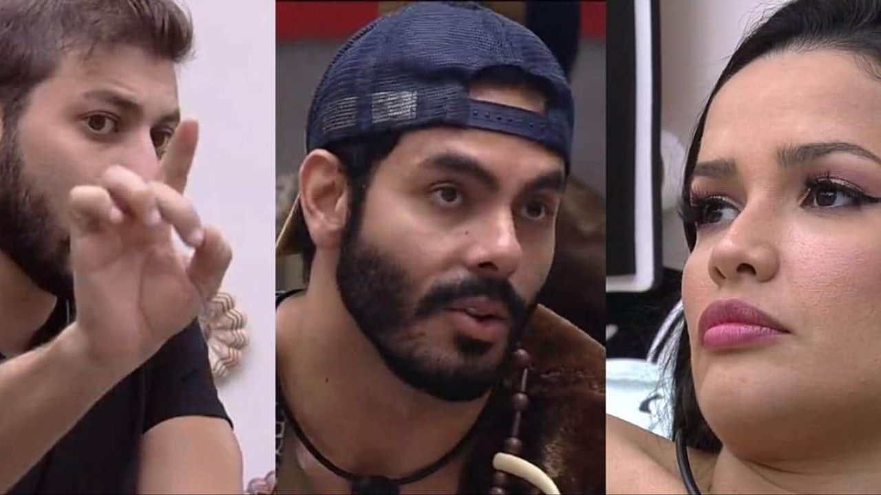 Caio Affiune e Rodolffo Matthaus tentaram justificar votos em Juliette no BBB 21 (foto: Reprodução/TV Globo)