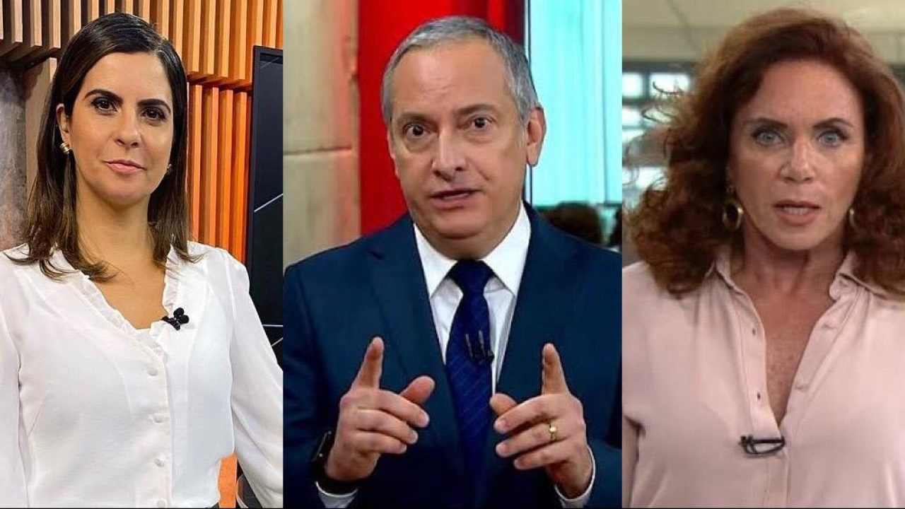 Camila Bomfim, José Roberto Burnier e Leilane Neubarth vão dividir novo telejornal da GloboNews (foto: Reprodução)