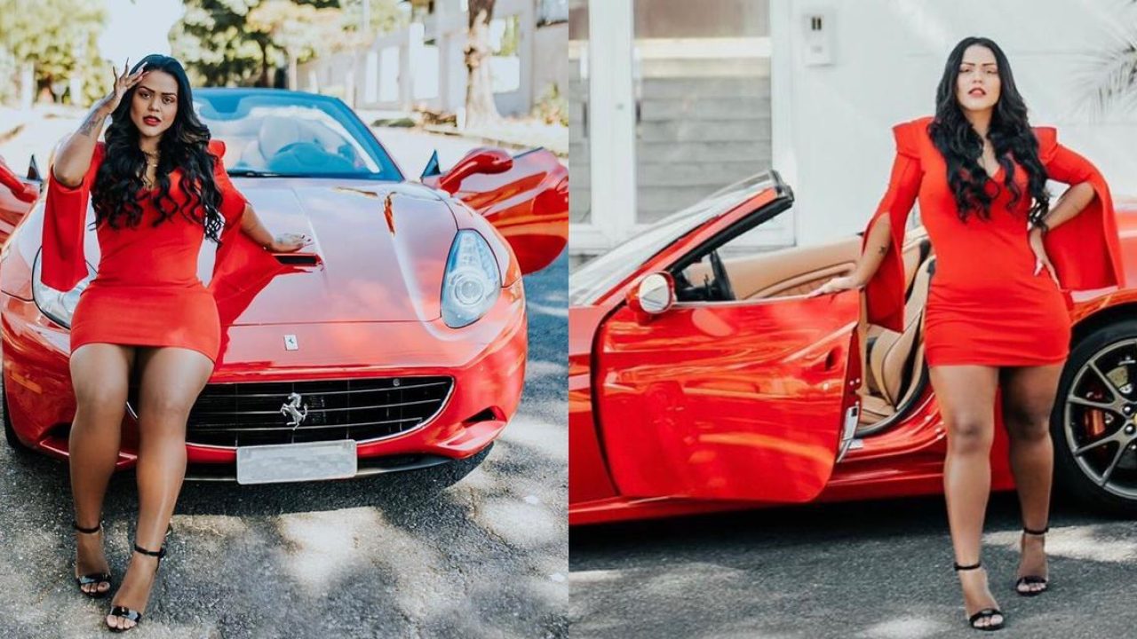 Camila Loures foi parada pela polícia pouco depois de comprar sua Ferrari (foto: Reprodução/Redes Sociais)