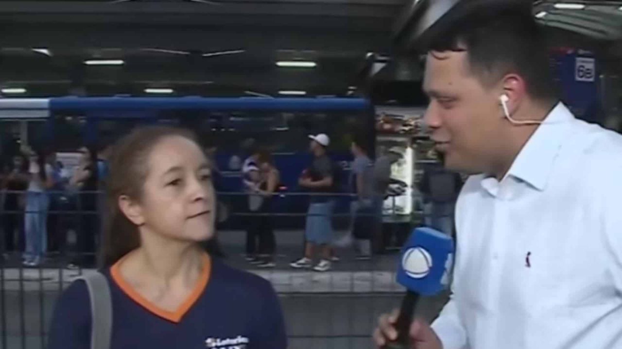 Foto de mulher durante entrevista ao Cidade Alerta Campinas